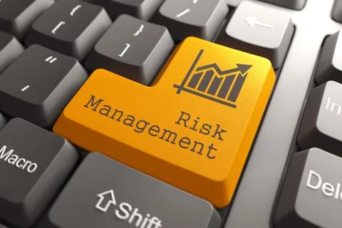 Keyboard with Risk Management Button. Illustration