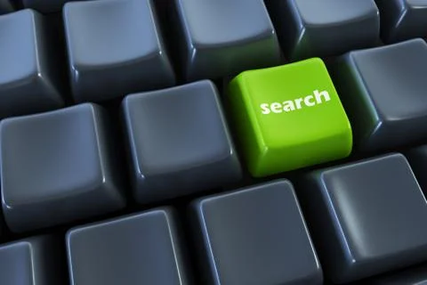Keyboard with search button Stock Photos