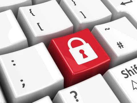 Keyboard security key Stock Illustration