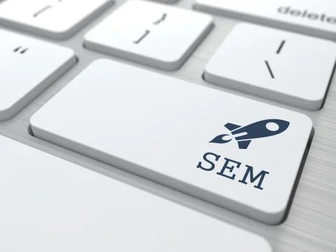 Keyboard with SEM Button. Stock Illustration