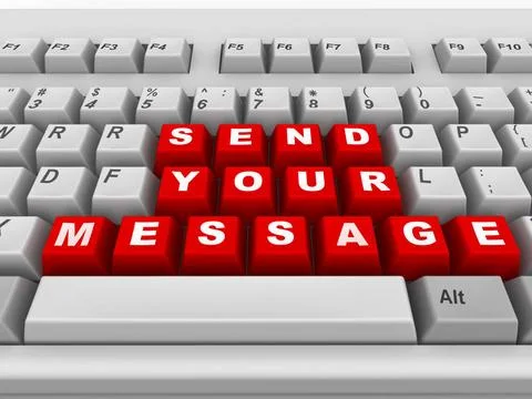 Keyboard. Send your message. 3d Keyboard. Send your message. 3d Copyright:... Foto stock