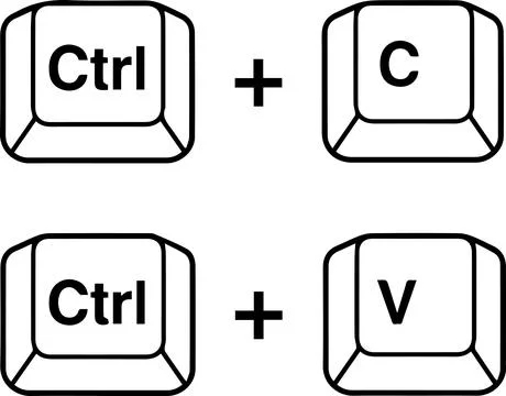 Keyboard shortcuts, minimal simple vector illustration Stockillustratie