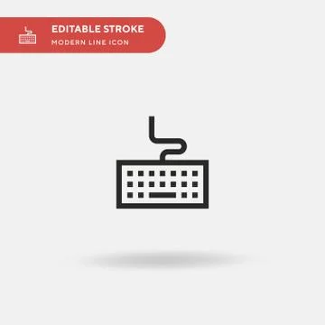 Keyboard Simple vector icon. Illustration symbol design template for web mobi Stock Illustration