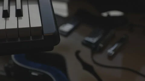 Keyboard Slow Slider Pan Stock-Footage 107787609