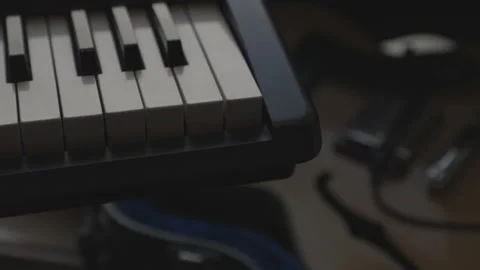 Keyboard Slow Slider Pan Stock-Footage 107787684