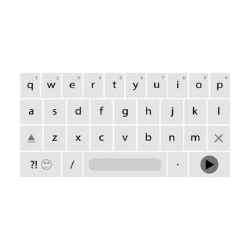 Keyboard smartphone isolated Stock Illustration
