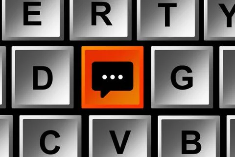 Keyboard social network Stock-Illustration