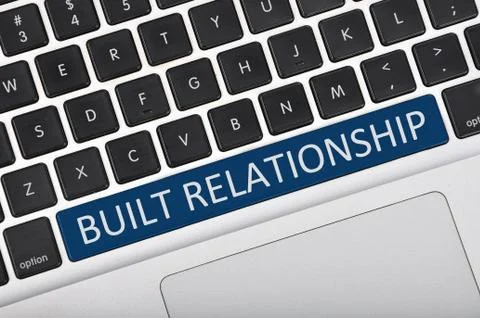 Keyboard space bar button written word built relationship Foto stock