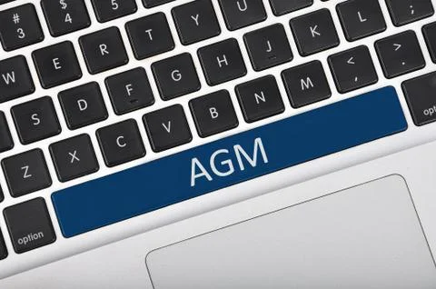 Keyboard space bar button written word AGM Stock Photos