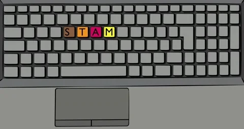 Keyboard with Stamina text on keys Video stock 171384149