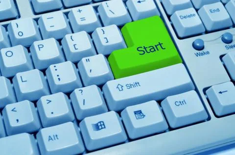 Keyboard start Stock Photos