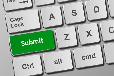 Keyboard with submit button Stock Illustration