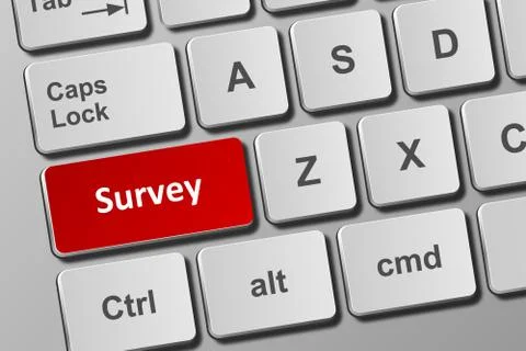 Keyboard with survey button Stock Illustration