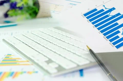 Keyboard  on the table Stock Photos