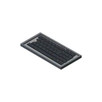 Keyboard technology hardware device computer isometric Stock Illustration