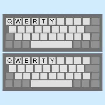 Keyboard with text on blue background. Vector illustration. Stock Illustration