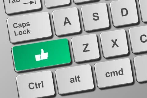 Keyboard with thumb button Stock Illustration