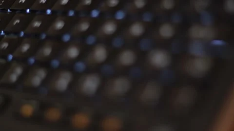 Keyboard - tracking w. hands giving input Stock Footage 53867946