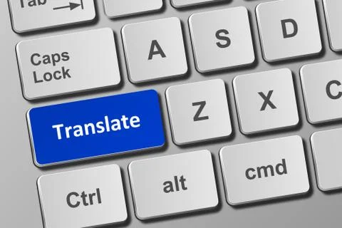Keyboard with translate button Stock Illustration