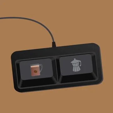 Keyboard with two keys Stock Illustration
