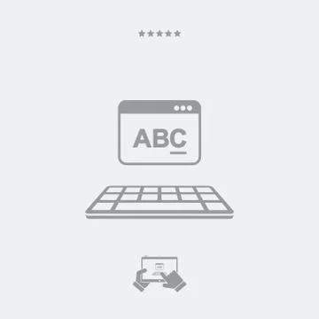 Keyboard type flat icon Stock Illustration
