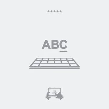Keyboard type flat icon Stock Illustration