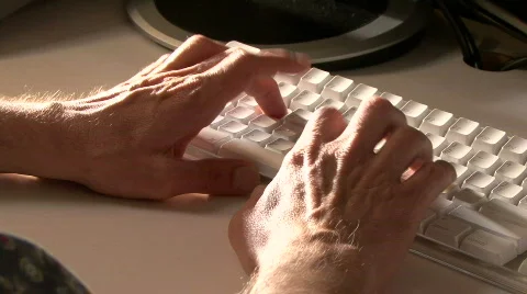 Keyboard Typing and Mouse Stock Footage 492970