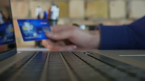 Keyboard Typing And Online Payment Stock Footage 64059199