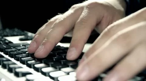 Keyboard typing close-up Video stock 10883293