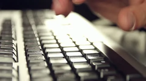 Keyboard typing close-up Video stock 10883812