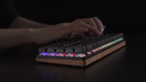 Keyboard typing close up Stock Footage 331009999