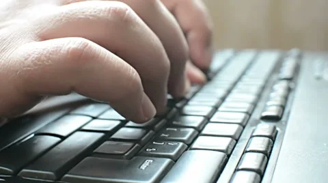 Keyboard Typing Stock Footage 37116227