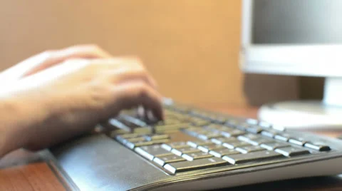Keyboard Typing Stock Footage 37116274