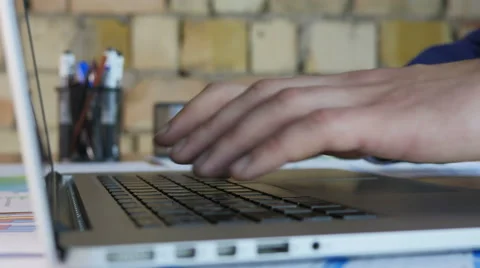 Keyboard Typing Stock Footage 64059161