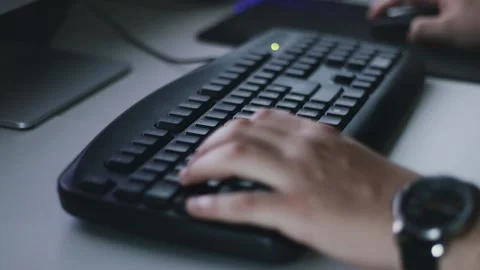 Keyboard Typing Stock Footage 233860105