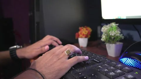 Keyboard Typing Stock Footage 278607817