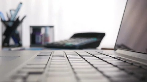 Keyboard Typing In Office Stockbeeldmateriaal 64059008