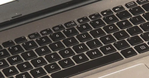 Keyboard - Typing - One Hand - Hunt and Peck Stock Footage 87241929