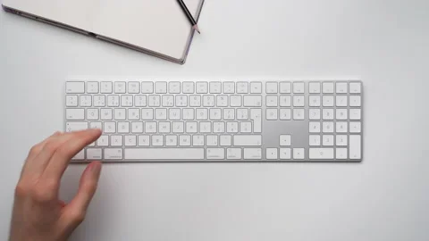 Keyboard typing PC Video stock 135267358