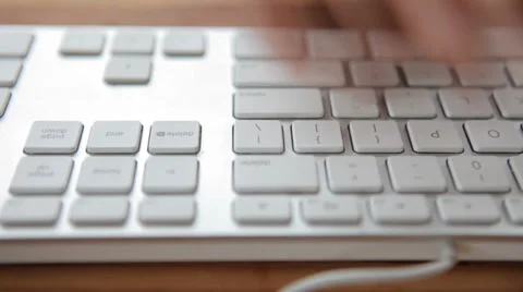 Keyboard typing timelapse dolly HD Video stock 44620049