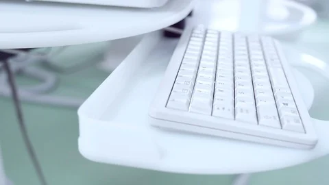 Keyboard of the unit of computer tomography Stock Footage 89567437