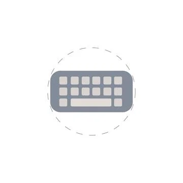 Keyboard vector flat illustration icon Stock Illustration