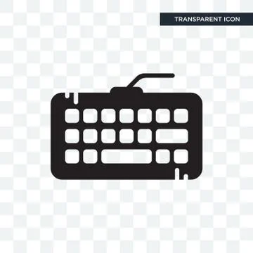 Keyboard vector icon isolated on transparent background, Keyboard logo design Stock Illustration