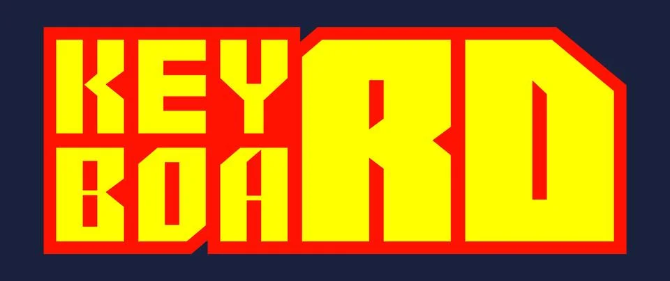 Keyboard vector Monogram Emblem Design. Stock Illustration