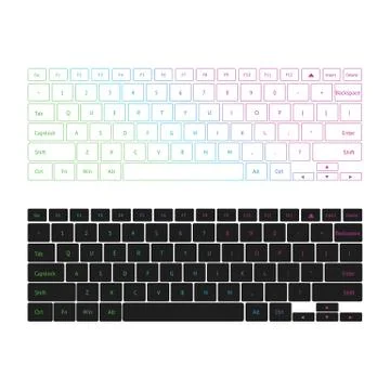 Keyboard vector set on the white background Stock Illustration