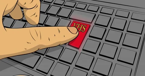 Keyboard with VHS word Video stock 171362020