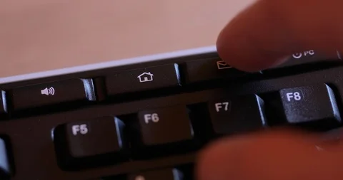 Keyboard web browser and email buttons press Stock Footage 125456199