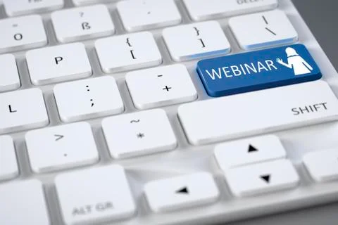 Keyboard webinar Stock Illustration