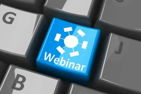 Keyboard webinar key Stock Illustration