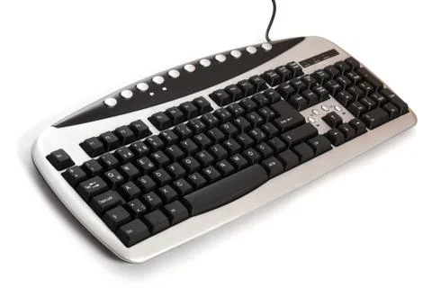 Keyboard on white Stock Photos